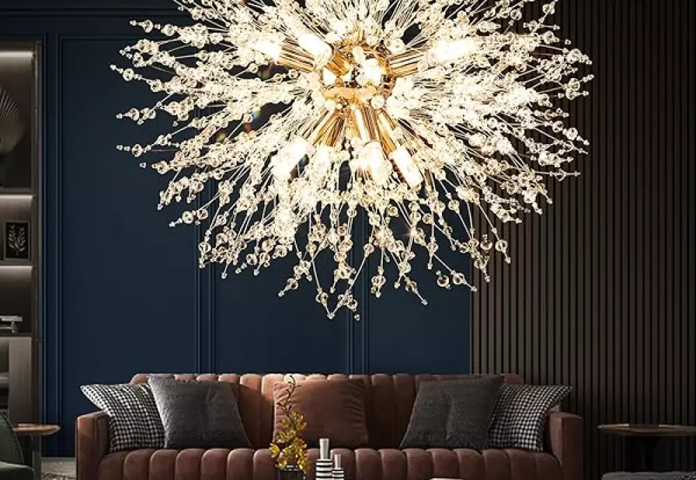 brass and crystal chandelier